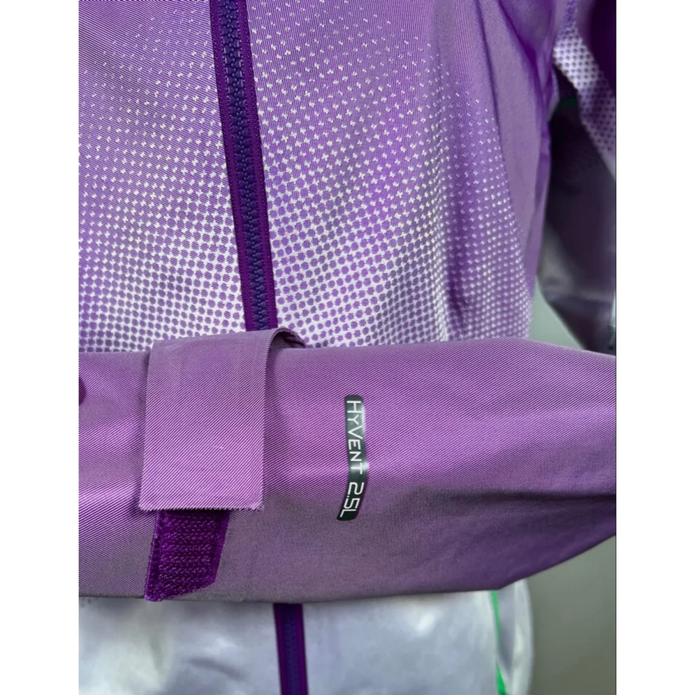 The North Face Womsns Jacket Purple White Gradient HyVent 2.5L Jacket S/P - Picture 4 of 11